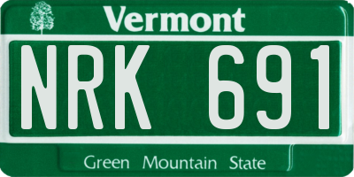 VT license plate NRK691