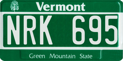 VT license plate NRK695