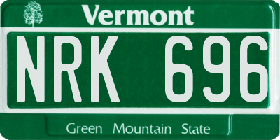 VT license plate NRK696