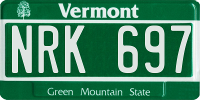 VT license plate NRK697