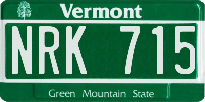 VT license plate NRK715