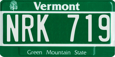 VT license plate NRK719