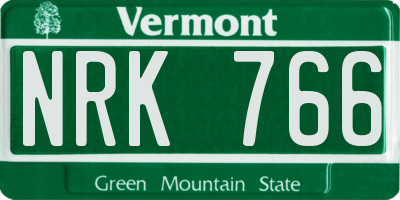 VT license plate NRK766