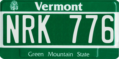 VT license plate NRK776
