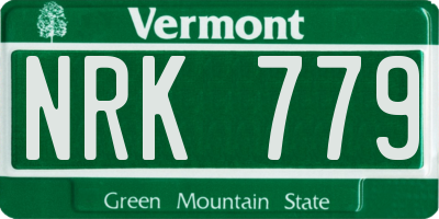 VT license plate NRK779