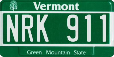 VT license plate NRK911