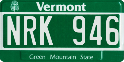 VT license plate NRK946