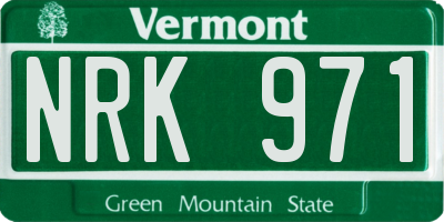 VT license plate NRK971
