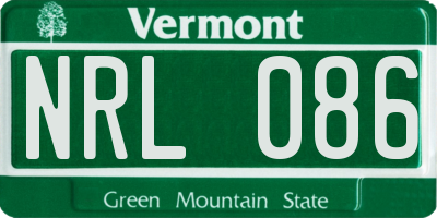 VT license plate NRL086