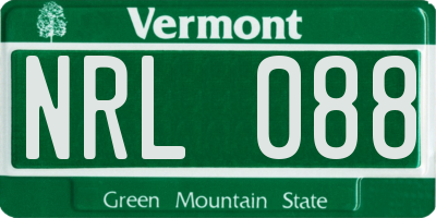 VT license plate NRL088