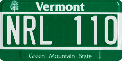 VT license plate NRL110