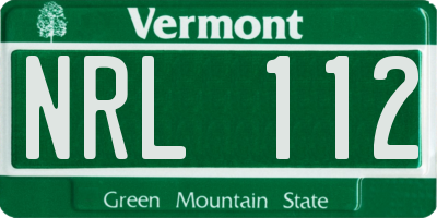 VT license plate NRL112