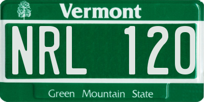 VT license plate NRL120