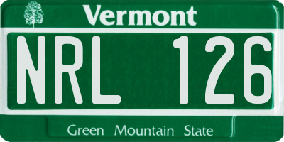 VT license plate NRL126