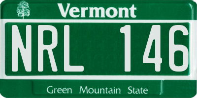 VT license plate NRL146