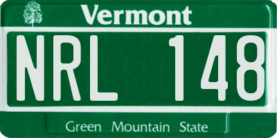 VT license plate NRL148