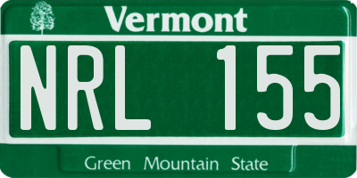 VT license plate NRL155