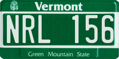 VT license plate NRL156