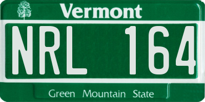 VT license plate NRL164