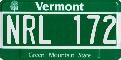 VT license plate NRL172