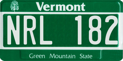 VT license plate NRL182