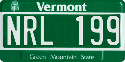 VT license plate NRL199