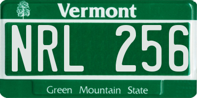 VT license plate NRL256