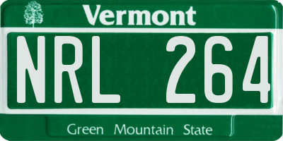 VT license plate NRL264
