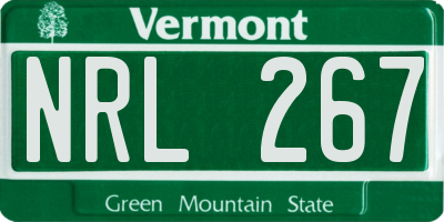 VT license plate NRL267