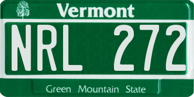 VT license plate NRL272