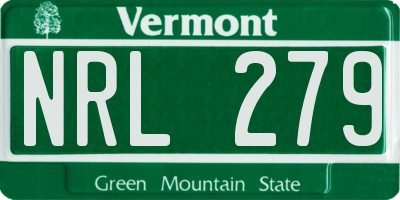 VT license plate NRL279
