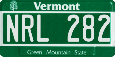 VT license plate NRL282