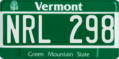 VT license plate NRL298