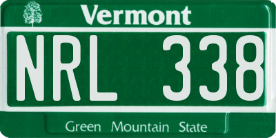 VT license plate NRL338
