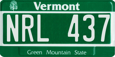 VT license plate NRL437