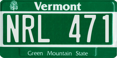 VT license plate NRL471