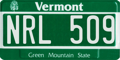 VT license plate NRL509