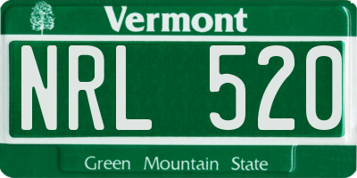 VT license plate NRL520