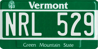 VT license plate NRL529