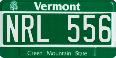 VT license plate NRL556