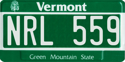 VT license plate NRL559