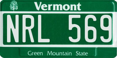 VT license plate NRL569