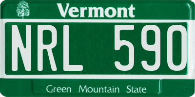 VT license plate NRL590