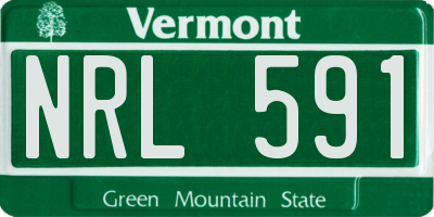 VT license plate NRL591