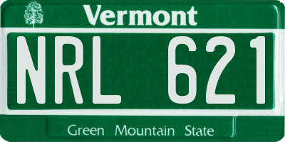 VT license plate NRL621