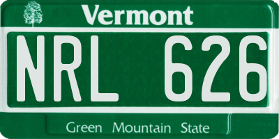VT license plate NRL626