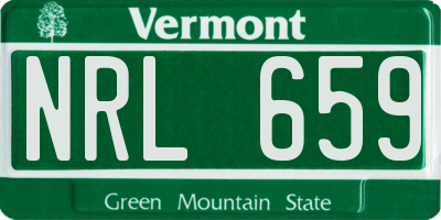 VT license plate NRL659