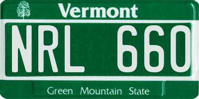 VT license plate NRL660