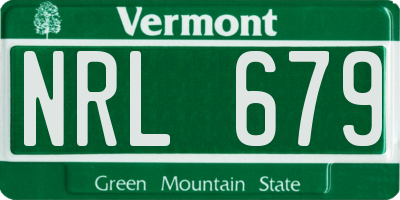 VT license plate NRL679