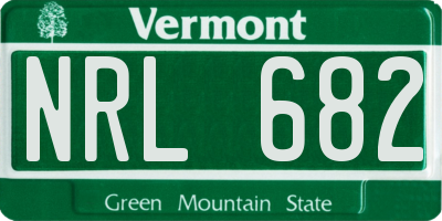 VT license plate NRL682